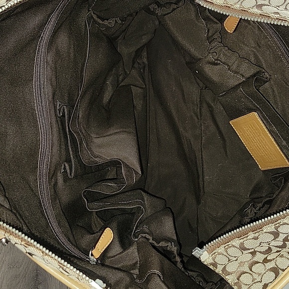 Vintage Coach Signature Canvas/Leather Crossbody Diaper Bag - Picture 10 of 16